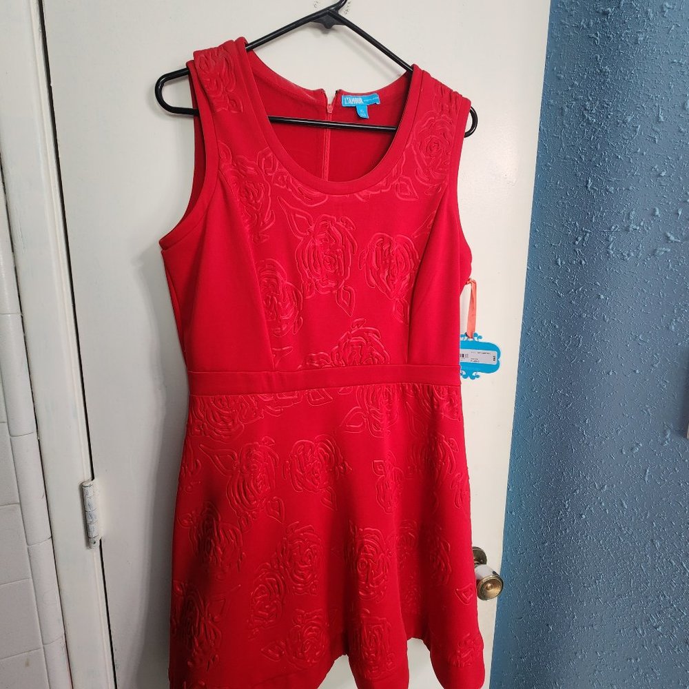 Red party dress